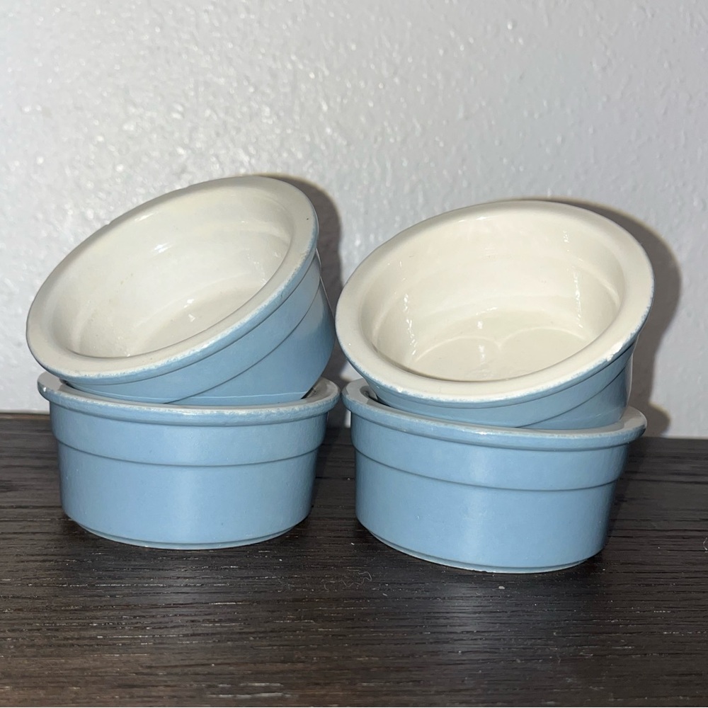 Regas French Blue and White Ceramic Ramekins